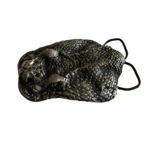 Rare Vintage Rattlesnake Head Belt Buckle - Bikers - 1977 Vinegarroon